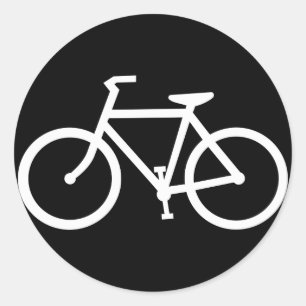 Sticker Rond silhouette de vélo