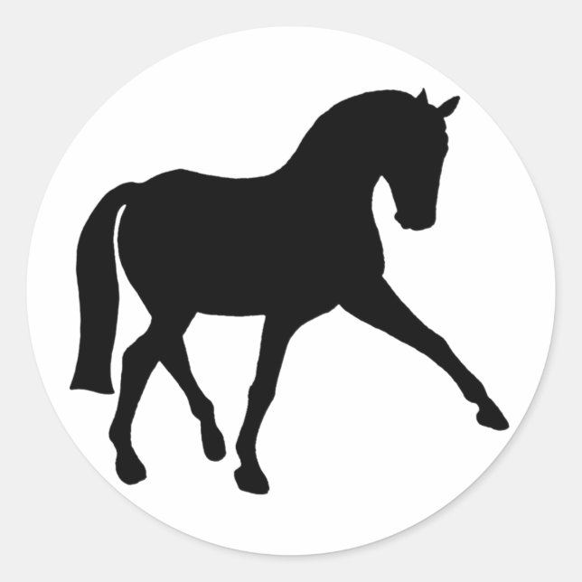 Sticker Rond Silhouette demi-passe (Devant)