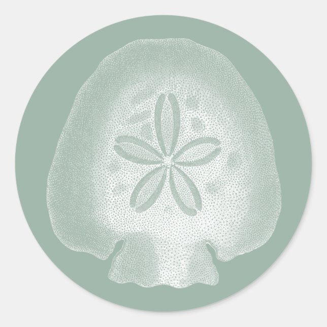 Sticker Rond Silhouette Dollar De Sable (Devant)