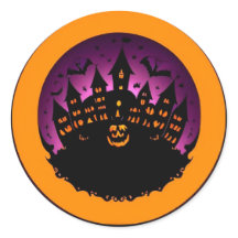 Silhouette éffrayante D'Halloween D'Un Château
