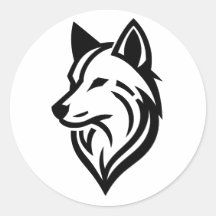 Silhouette minimaliste face Wolf