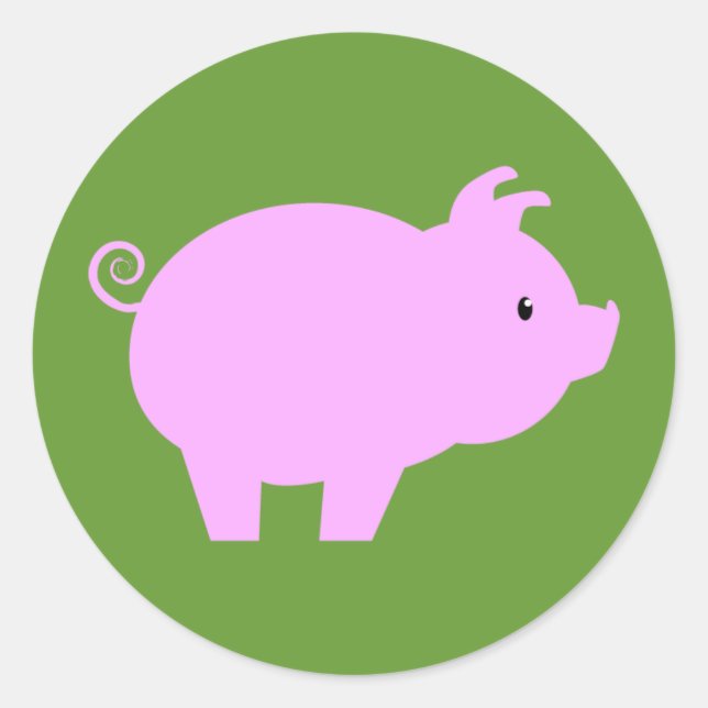 Sticker Rond Silhouette Piglet (Devant)