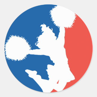 Sticker Rond Silhouette pom-pom girl