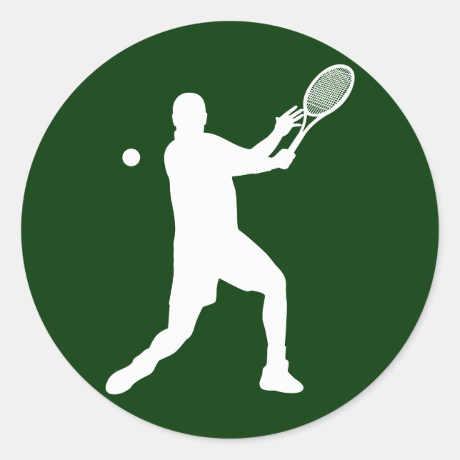 Sticker Rond silhouettes de tennis (Devant)