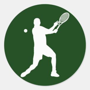 Sticker Rond silhouettes de tennis