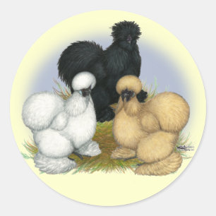 Sticker Rond Silkie Trio