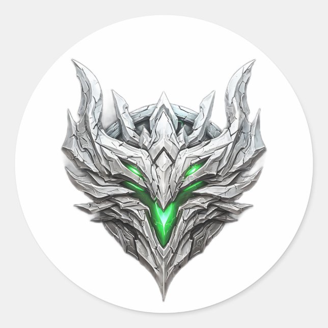 Sticker Rond Silver Dragon Emblem (Devant)