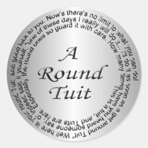 Sticker Rond Silver Round Tuit