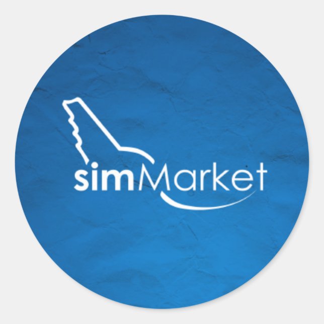 Sticker Rond SIMMarket Paper Sky 4 (Devant)