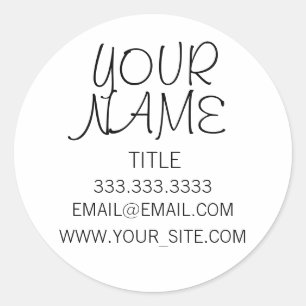 Sticker Rond Simple à main libre