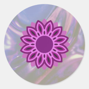 STICKER ROND SIMPLE COLORÉ MODERNE CADEAU FILLE SOEUR MOM L