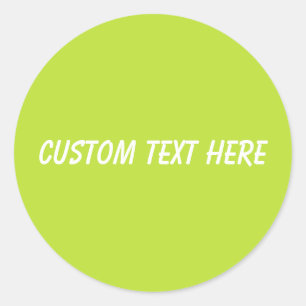 Sticker Rond Simple couleur solide clair acide vert citron