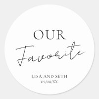 Simple Cute Elegant Moderne Notre Mariage préféré