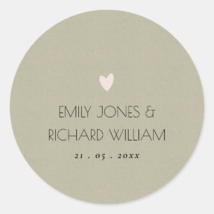 STICKER ROND SIMPLE ÉLÉGANT KRAFT TYPOGRAPHIE TEXTE SEULEMENT