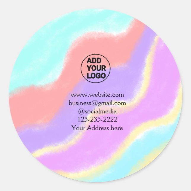 Sticker Rond simple et minimal ajouter votre logo/design ici te (Devant)