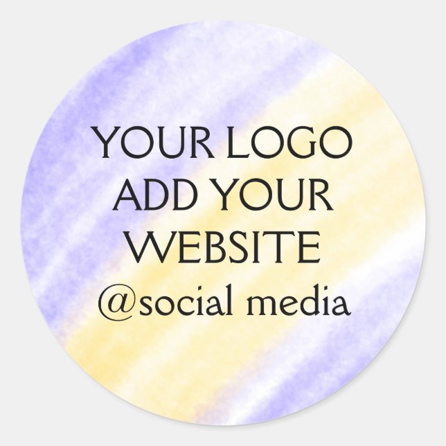 Sticker Rond simple et minimal ajoutez votre logo/votre design  (Devant)