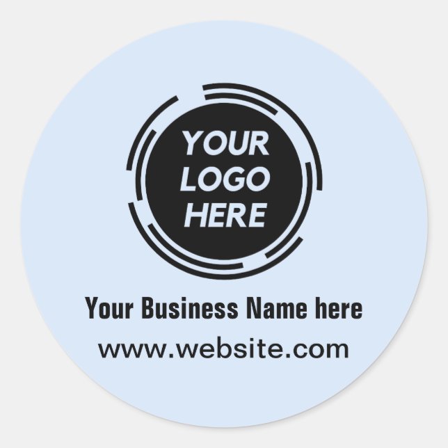 Sticker Rond Simple et minimal ajoutez votre logo/votre design  (Devant)