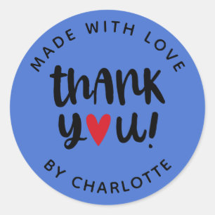 Sticker Rond Simple et moderne, fait avec Merci d'amour