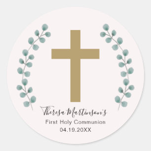 Sticker Rond Simple Eucalyptus et transcender la première saint
