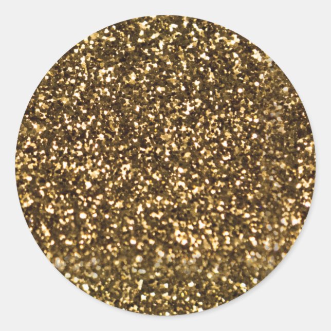 Sticker Rond Simple Faux Gold. (Devant)