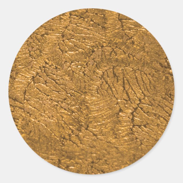 Sticker Rond Simple Faux Gold. (Devant)