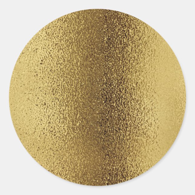 Sticker Rond Simple Faux Gold Foil. (Devant)