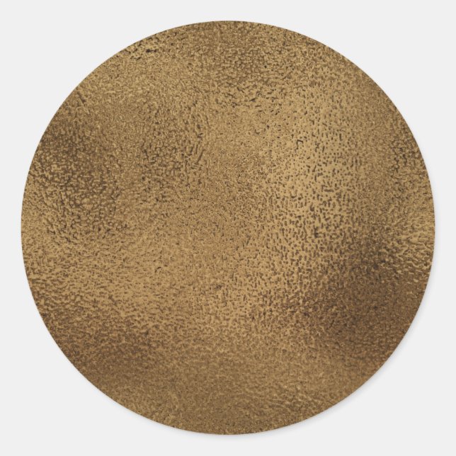 Sticker Rond Simple Faux Gold Foil. (Devant)