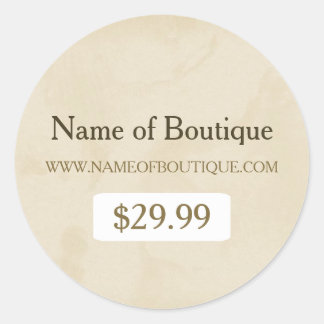 Sticker Rond Simple Gold Grunge Modern Boutique Prix Tags