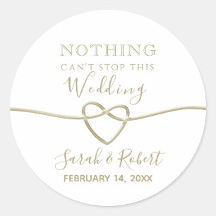 Sticker Rond Simple Gold Wedding Favor