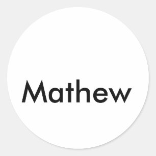 Sticker Rond simple lettre initiale monogramme ajouter votre no