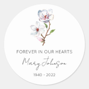 Sticker Rond Simple mémorial Magnolia