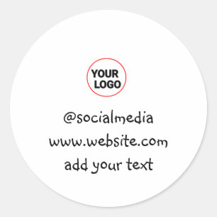 Sticker Rond simple personnalisé minimal ajouter votre logo adr