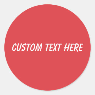 Sticker Rond Simple Populaire solide rouge