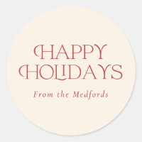 Simple Style Happy Holidays | Ivoire rouge