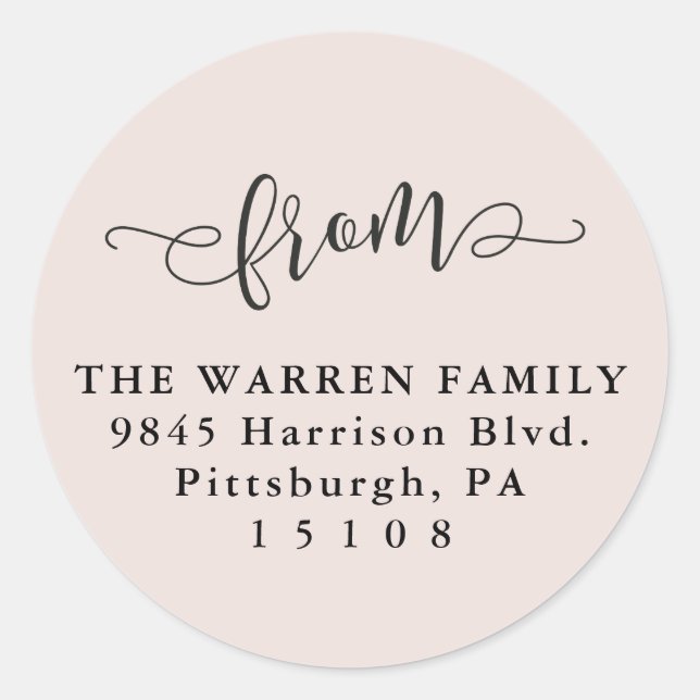 Sticker Rond Simple vidage enregistrer l'adresse de retour de l (Devant)