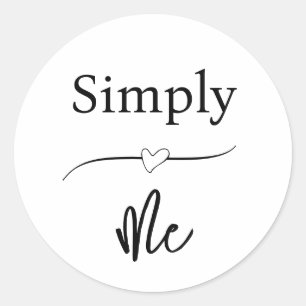 Sticker Rond Simplement Moi Minimaliste