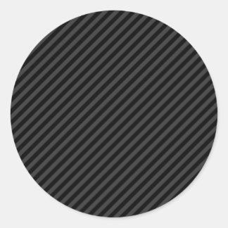 Sticker Rond Simples bandes diagonales noires et fumantes noire