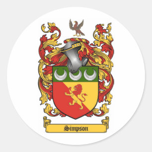 Sticker Rond Simpson Crest - Armoiries
