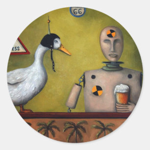 Sticker Rond Simulacre d'essai de boissons