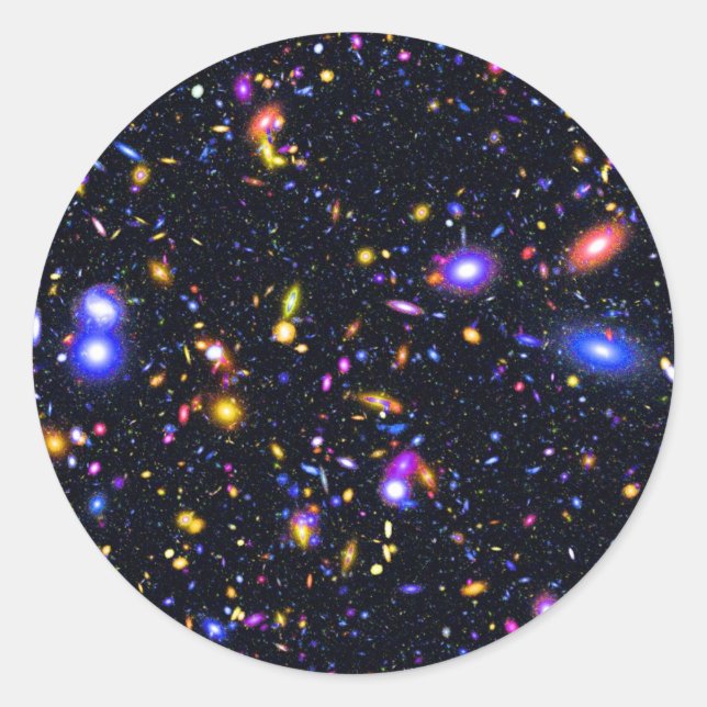 Sticker Rond Simulation du télescope spatial James Webb - Pop A (Devant)