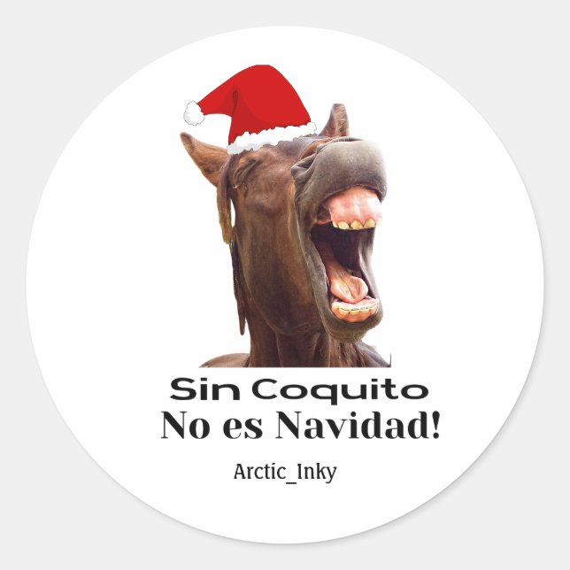 Sticker Rond Sin Coquito No Es Navidad (Devant)