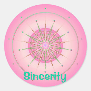 Sticker Rond Sincerity (Autocollant de vertu)