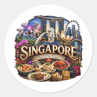 STICKER ROND SINGAPOUR