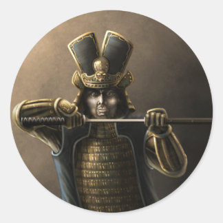 Sticker Rond Single Samurai