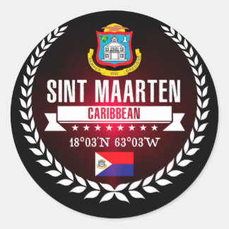 Sticker Rond Sint Maarten