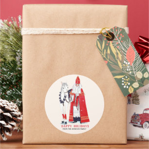 Sticker Rond Sinterklaas & Amerigo