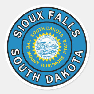 Sticker Rond Sioux Falls Dakota du Sud