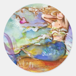 Sticker Rond Sirène cardiaque