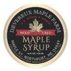 Sirop d'érable Bois Fierté Bannière rouge Feuille 