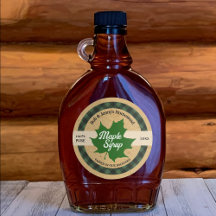 Sirop d'érable Feuille verte Plaid de buffle Kraft